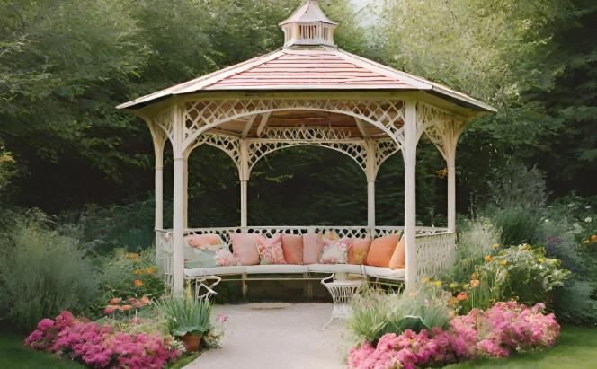 Plant Around A Round Pavilion Or Gazebo 1 Plant Around A Round Pavilion Or Gazebo 1