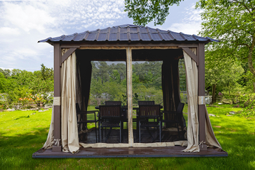 Pavilion with Curtain