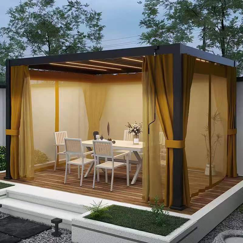New Design Pergola with Curtain And Mosquito Net