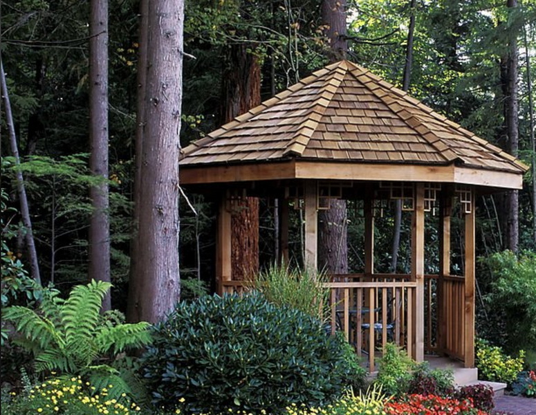 Wood Pavilion For Backyard