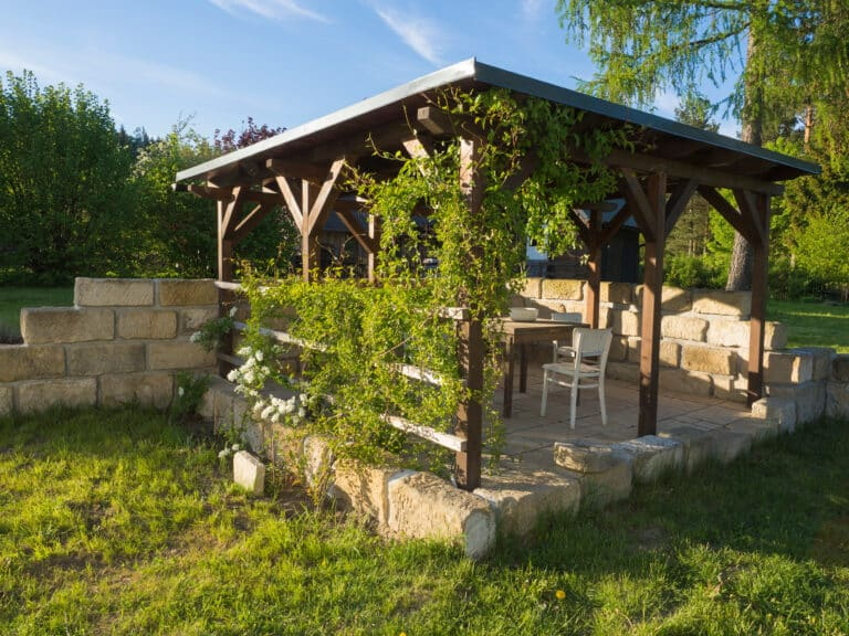 Backyard Covered Metal Structure