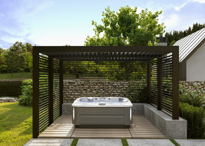 Portable Enclosed Gazebo With Hot Tub