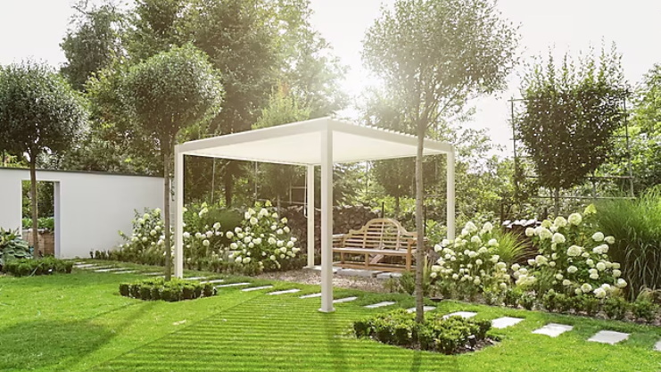 costco mirador adjustable louvered aluminum pergola_1