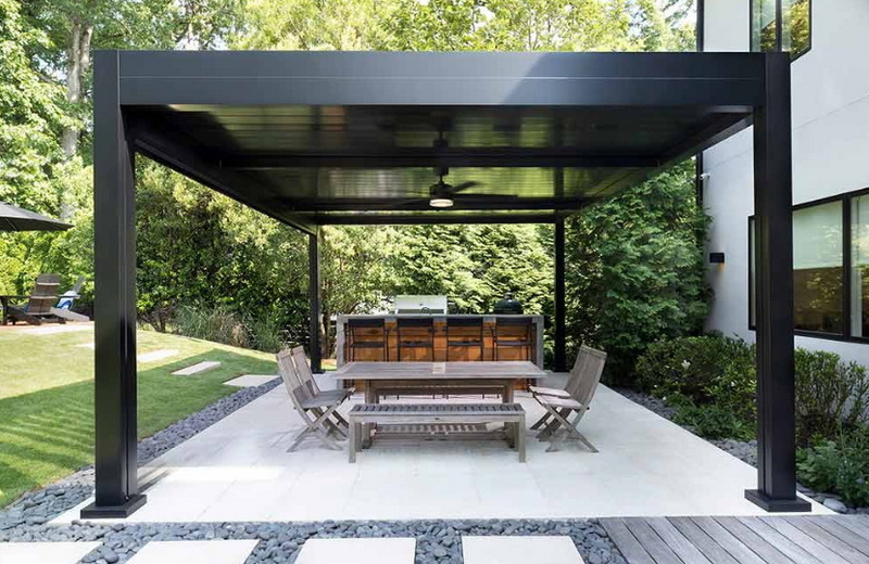 black aluminum pergola_2