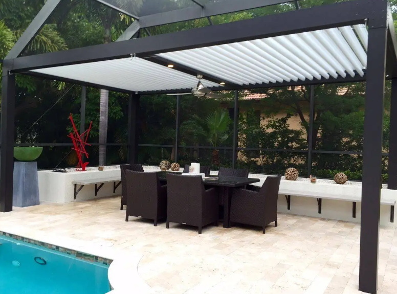 aluminum pergola with canopy_1