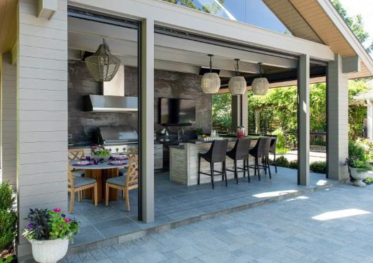 Luxury Outdoor Kitchen With Pergola