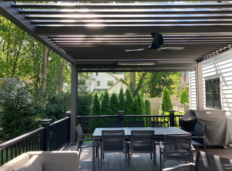 aluminum pergola with shade_2