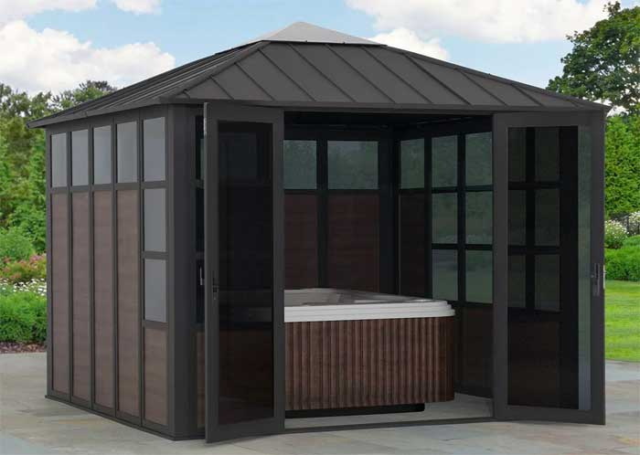 Hot Tub Pergola With Roof
