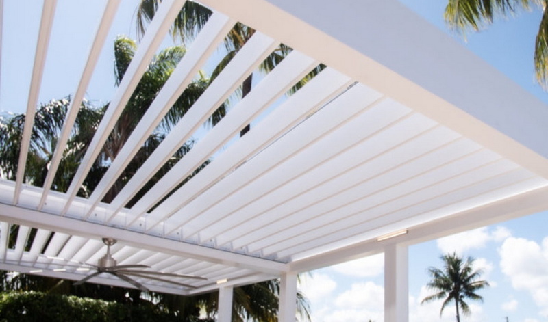 aluminum pergola electric louvered_2