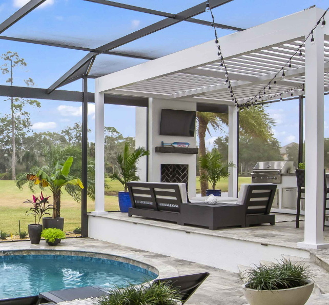 aluminum pergola with shade_1