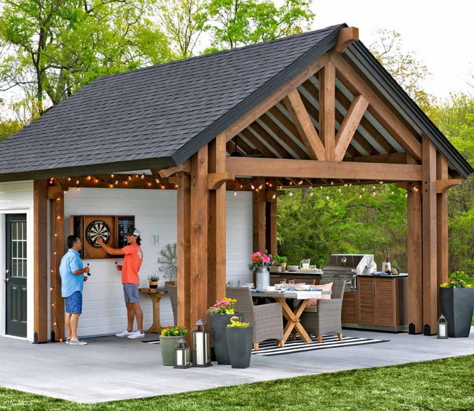 Which Materials Work Best for Outdoor Kitchen Pavilions?