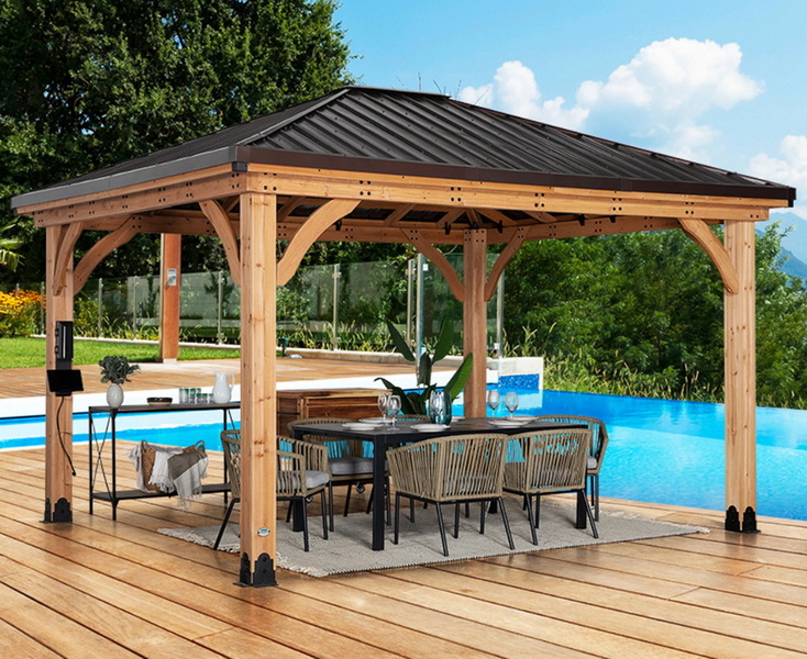 What Are The Dimensions And Materials Used in The Yardistry Pavilion Gazebo?