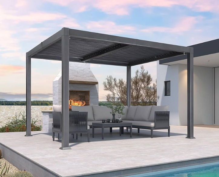aluminum pergola with roof_1
