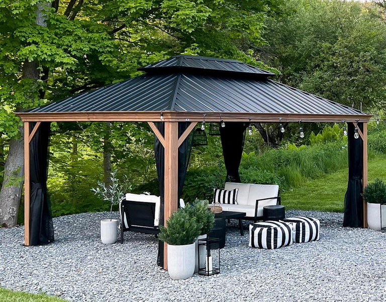 Enclosed Gazebo for Backyard