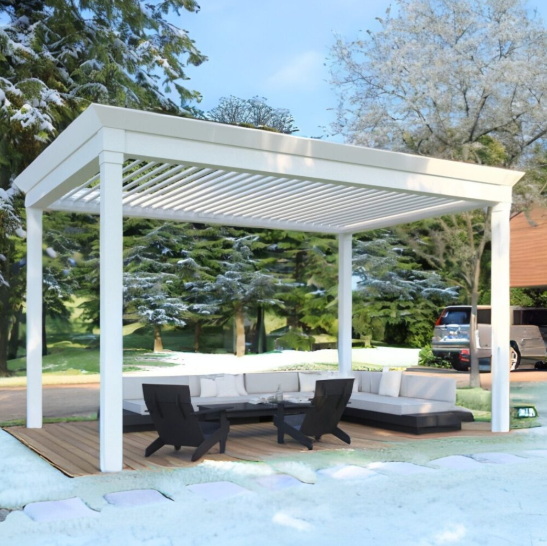white aluminum pergola_1