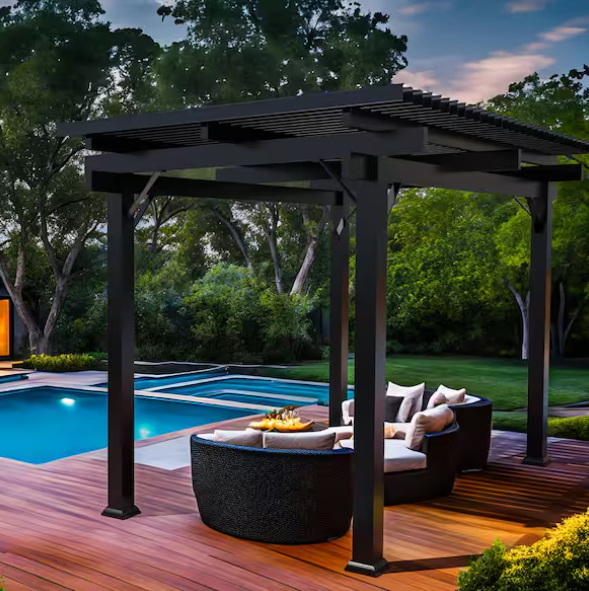 aluminum pergola home depot_1