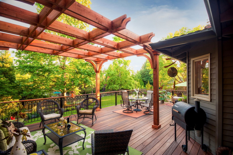 Wooden Covered Patio