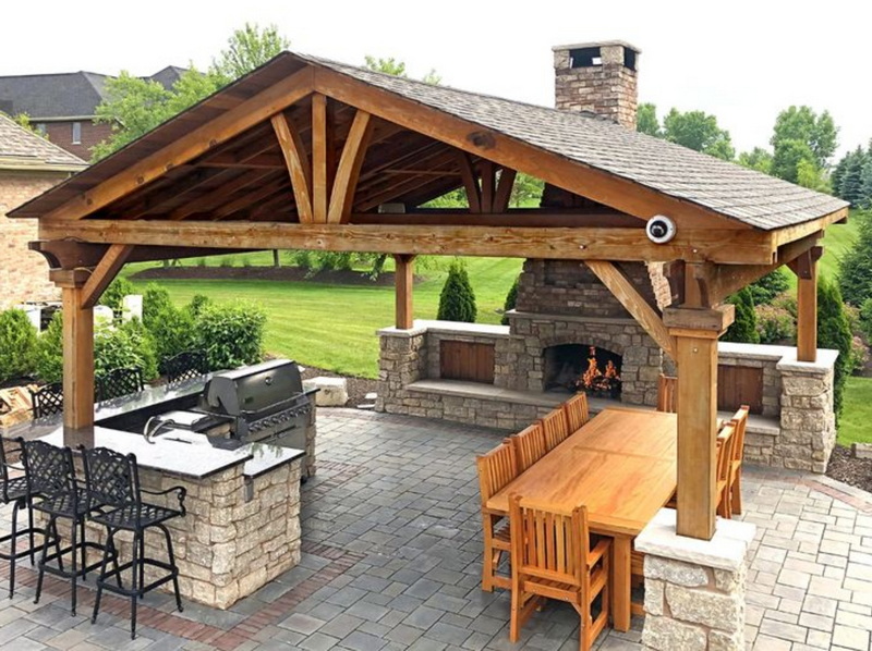 DIY Outdoor Kitchen Pavilion