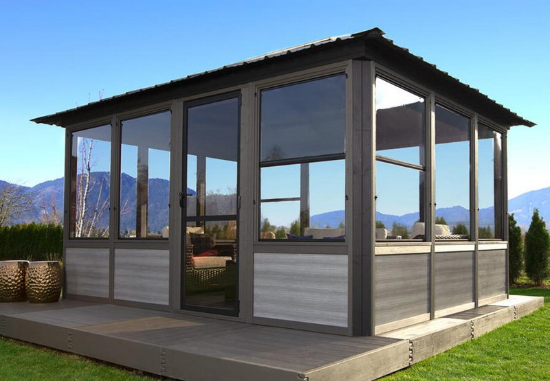 Enclose A Metal Gazebo 1