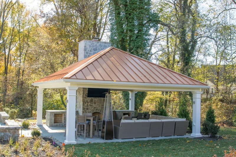 Build Outdoor Fireplace Pavilion