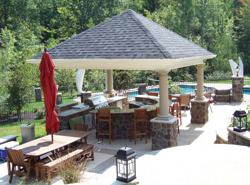 DIY Pavilion With Bar