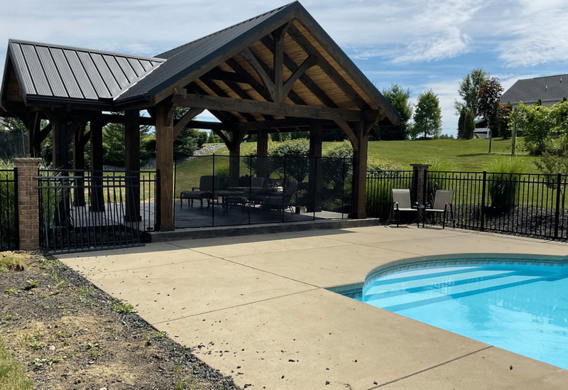 Small Yard Pool Pavilion