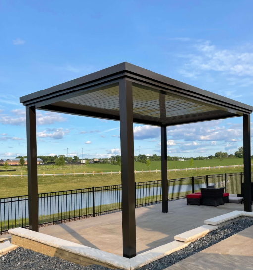 aluminum louvered pergola kits_2