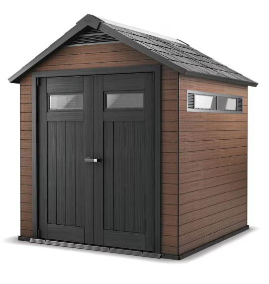 keter fusion wood and plastic composite outdoor storage shed_1
