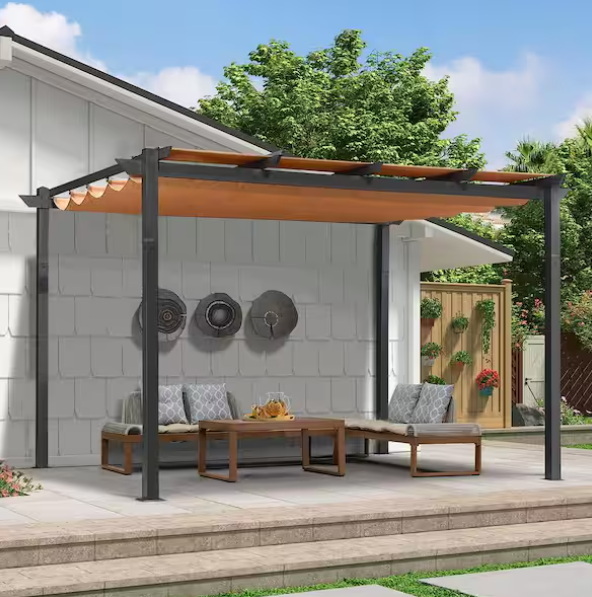 aluminum pergola home depot_2