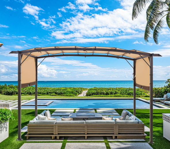 aecojoy aluminum pergola with canopy_2