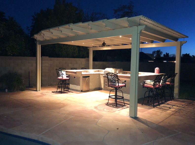 aluminum pergola installation_1