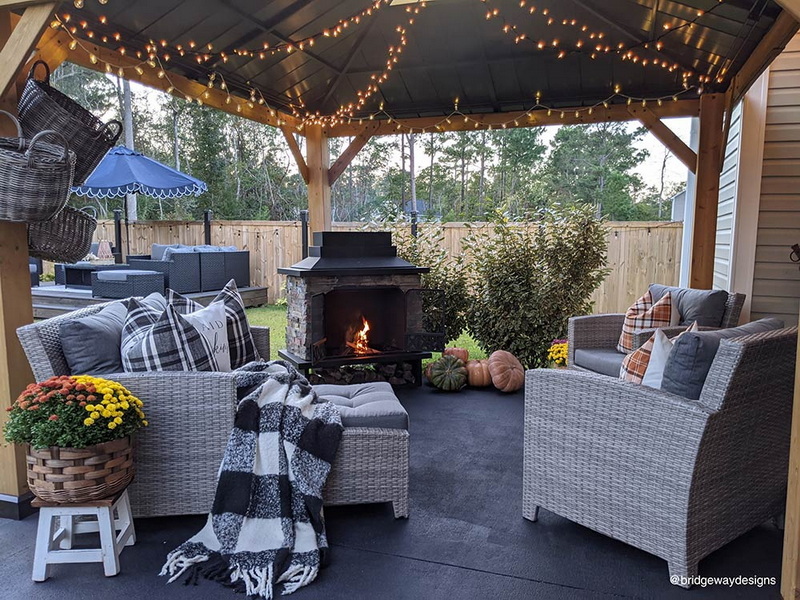 Luxury Gazebo With Fireplace