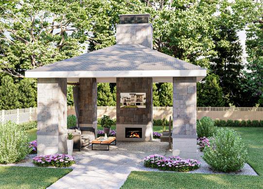 How Much To Build An Enclosed Gazebo with A Fireplace