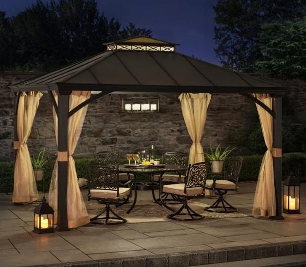 How To Enclose A Metal Gazebo