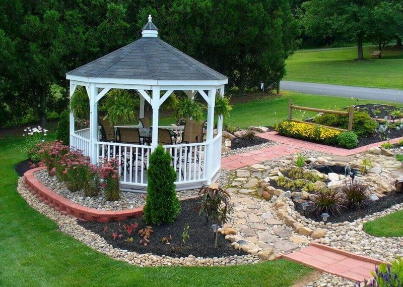 A Small Pavilion & A Latticework Gazebo