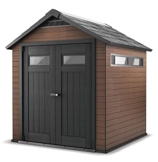 fusion wood and plastic composite shed