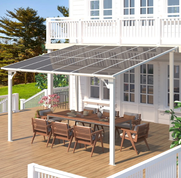 aecojoy 10' hardtop gazebo outdoor aluminum pergola for garden_2