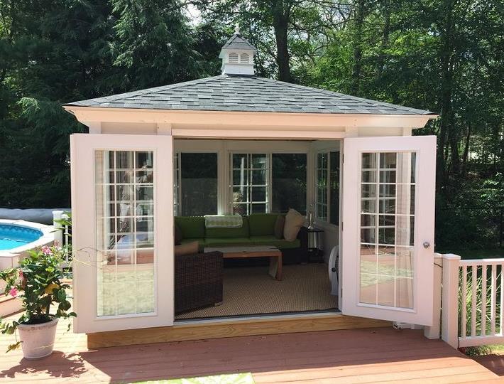 Enclose A Free Standing Patio Gazebo 1