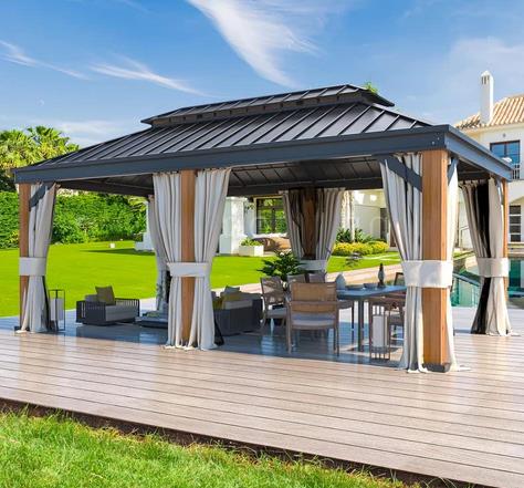 How To Enclose A Metal Gazebo?