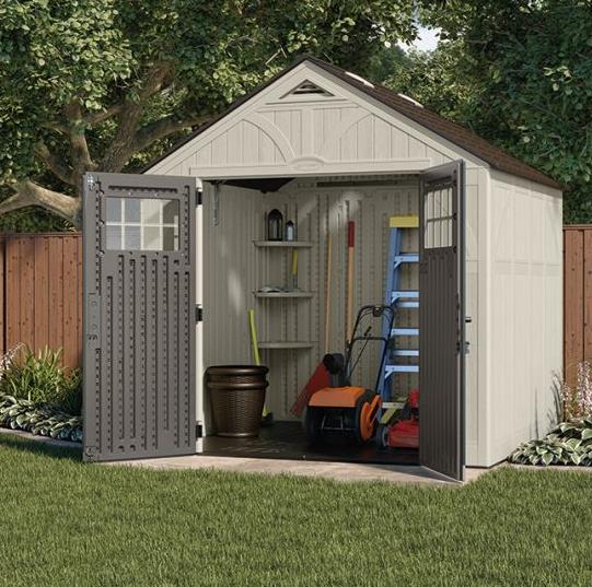 Assemble Grainger Outdoor Storage Shed 8x7x10 Sand Suncast 1