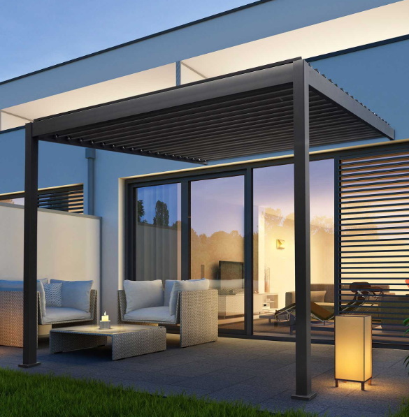 wall mounted aluminum pergola_1
